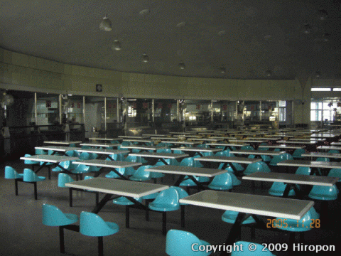 清華大学の学生食堂内部